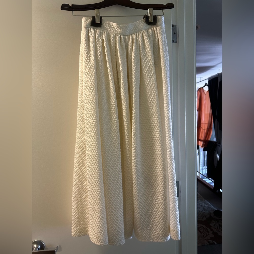 Adam Lippes cotton- silk skirt